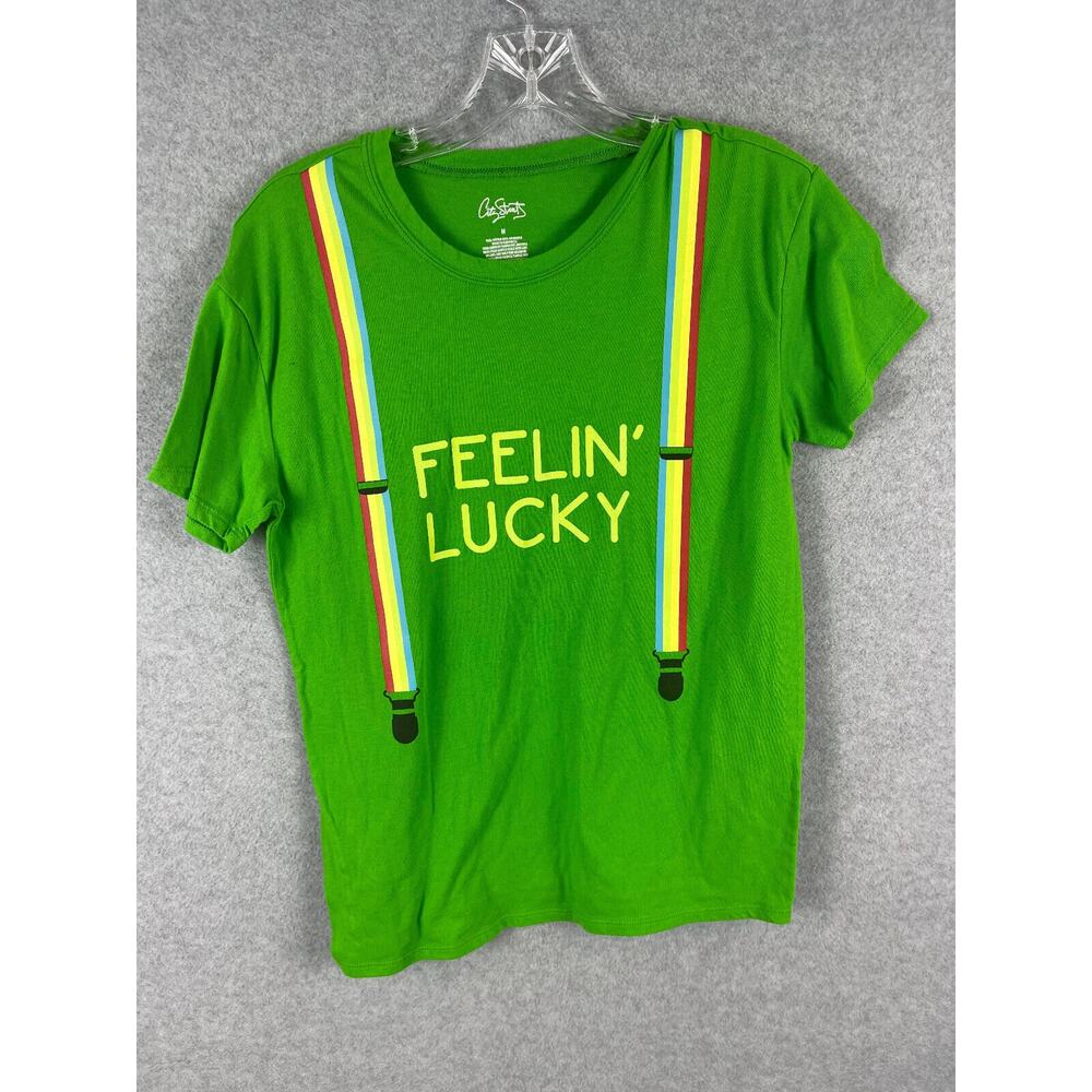 City Streets "Feelin Lucky" Shirt Men's Size M‎ Green
